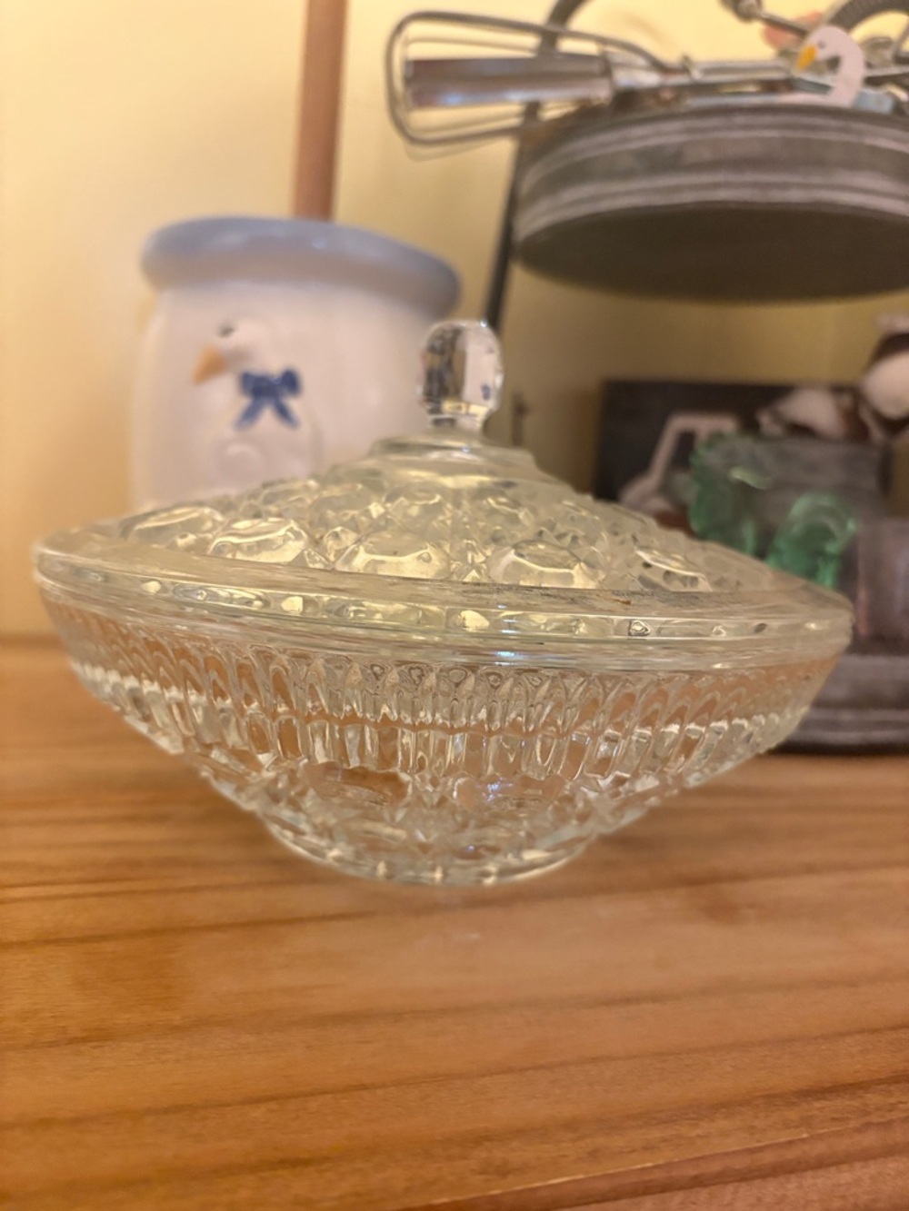 Federal Glass Lidded Candy Dish